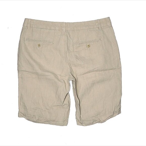 GAP Tan Linen Shorts Size 4 - Picture 2 of 3